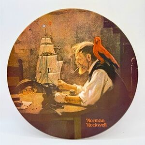 Knowles Heritage Norman Rockwell The Ship Builder Porcelain Collector Plate 8.6”